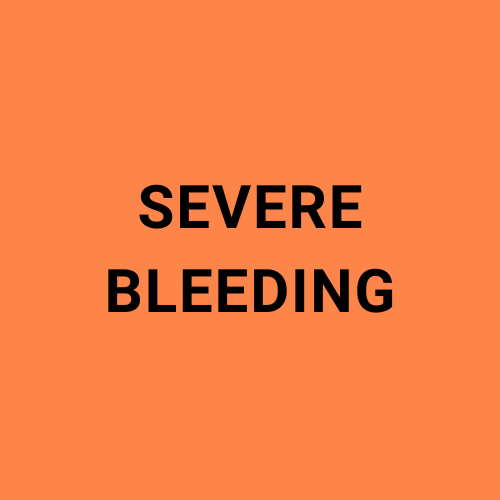 Image showing the words "Severe Bleeding".