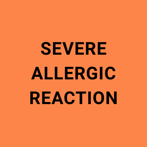 Image showing the words "Severe Allergic Reaction".