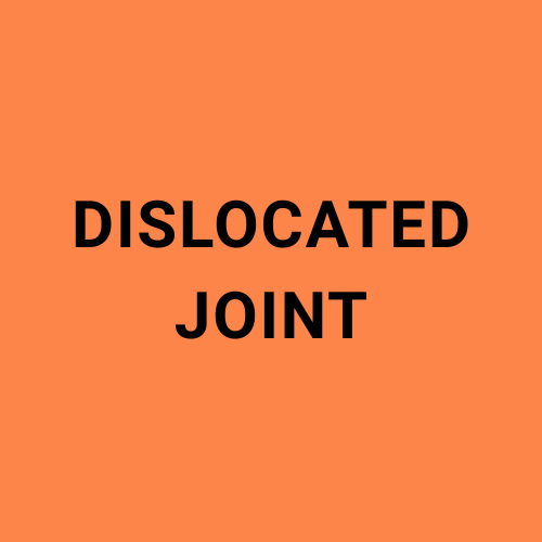 Image showing the words "Dislocated Joint".