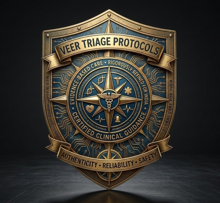 A representative image of a shield representing trust and safety of Veer Triage Protocols.