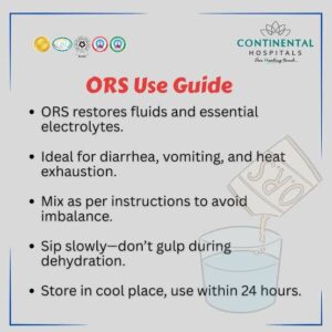 Correct Protocol for Administering Oral Rehydration Solutions. Source: Continental Hospitals